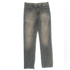 Place Boys Blue Jeans size 14 Straight Leg adjustable waistband weathered look